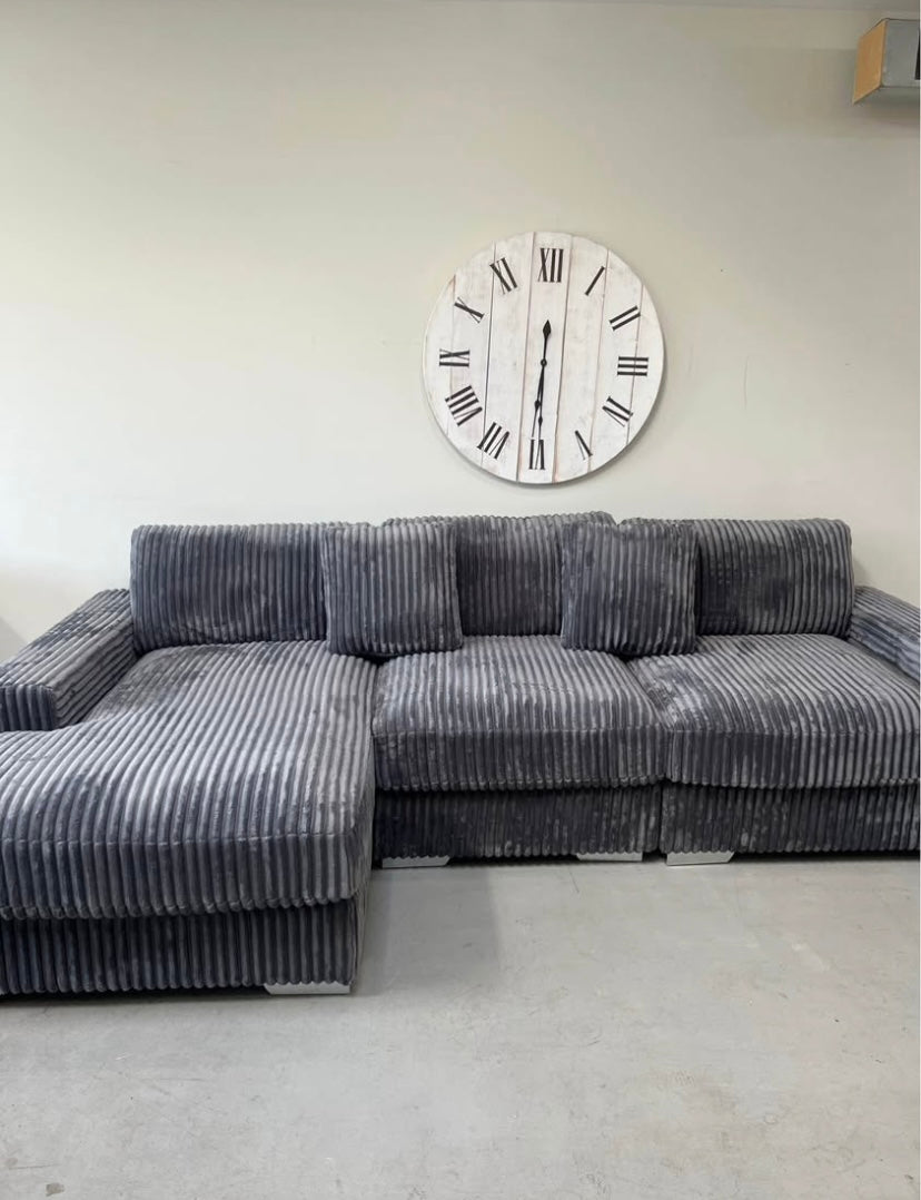 NEST Thick Corduroy Chaise Sectional