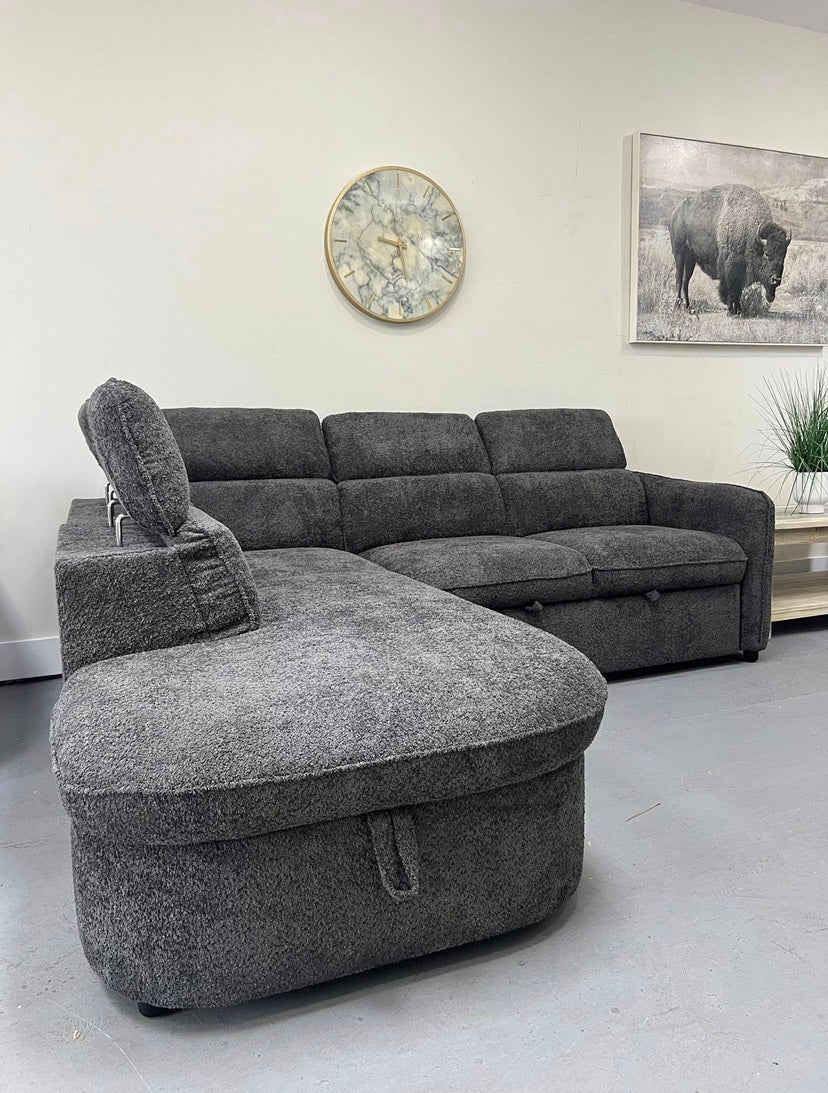 HUDSON Chaise Lounger Sleeper Sectional