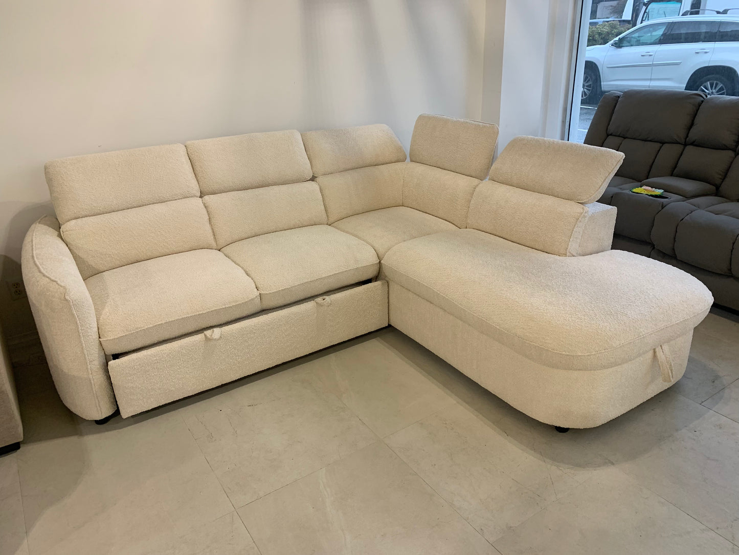 HUDSON Chaise Lounger Sleeper Sectional