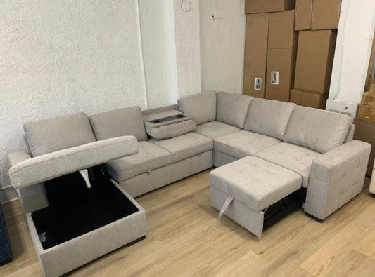 OMEGA J-Shape Sleeper Sectional