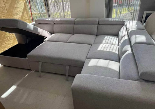 HORIZON J-Shape Comfort Sleeper Sectional