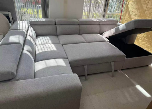 HORIZON J-Shape Comfort Sleeper Sectional