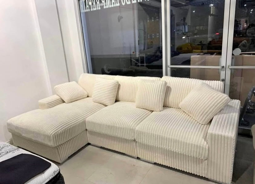 NEST Thick Corduroy Chaise Sectional