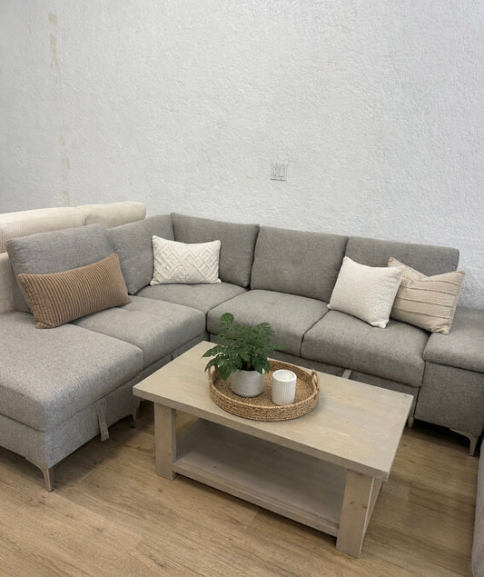 ROMAN Sleeper Sectional w/ Ottoman Storage & Armrest Storage