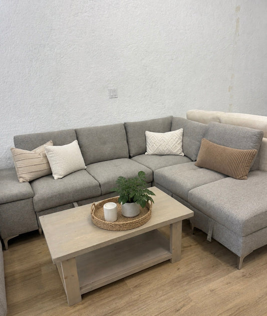 ROMAN Sleeper Sectional w/ Ottoman Storage & Armrest Storage