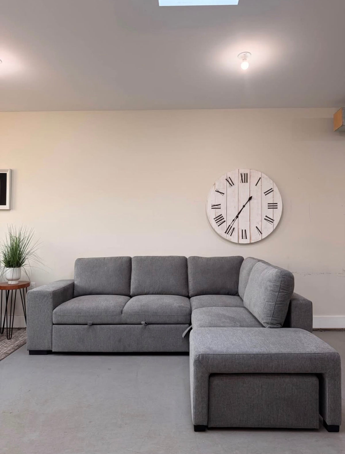 SANTOS Sleeper Sectional w/ Ottoman, Footstool, & Storage